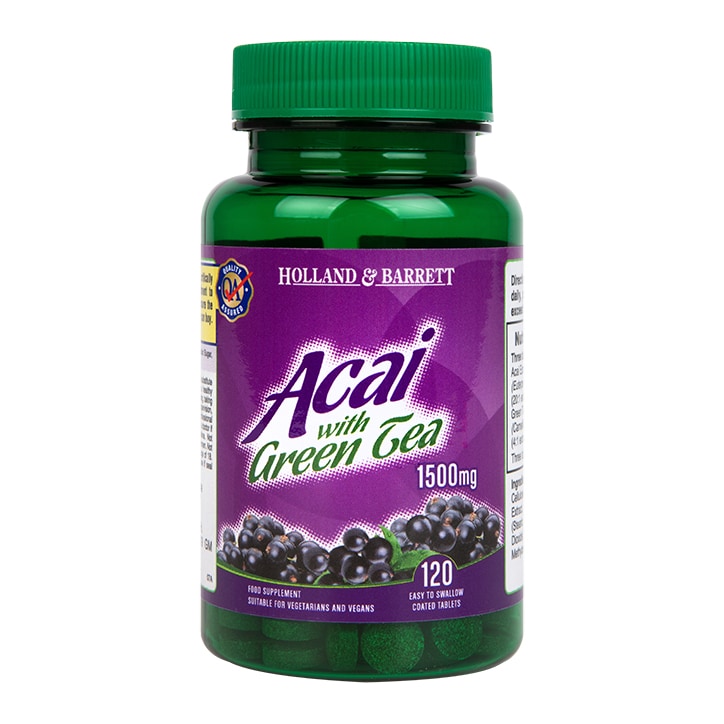 Holland & Barrett Acai with Green Tea 120 Tablets 1500mg